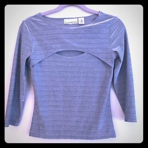 Silver colored elegant blouse